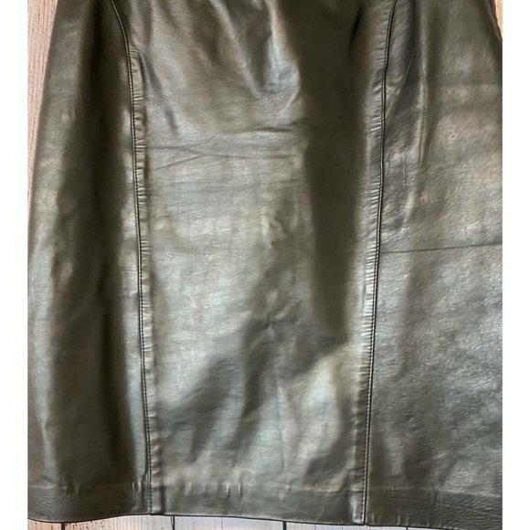 West Bay Black Leather Pencil Skirt - Picture 3 of 5